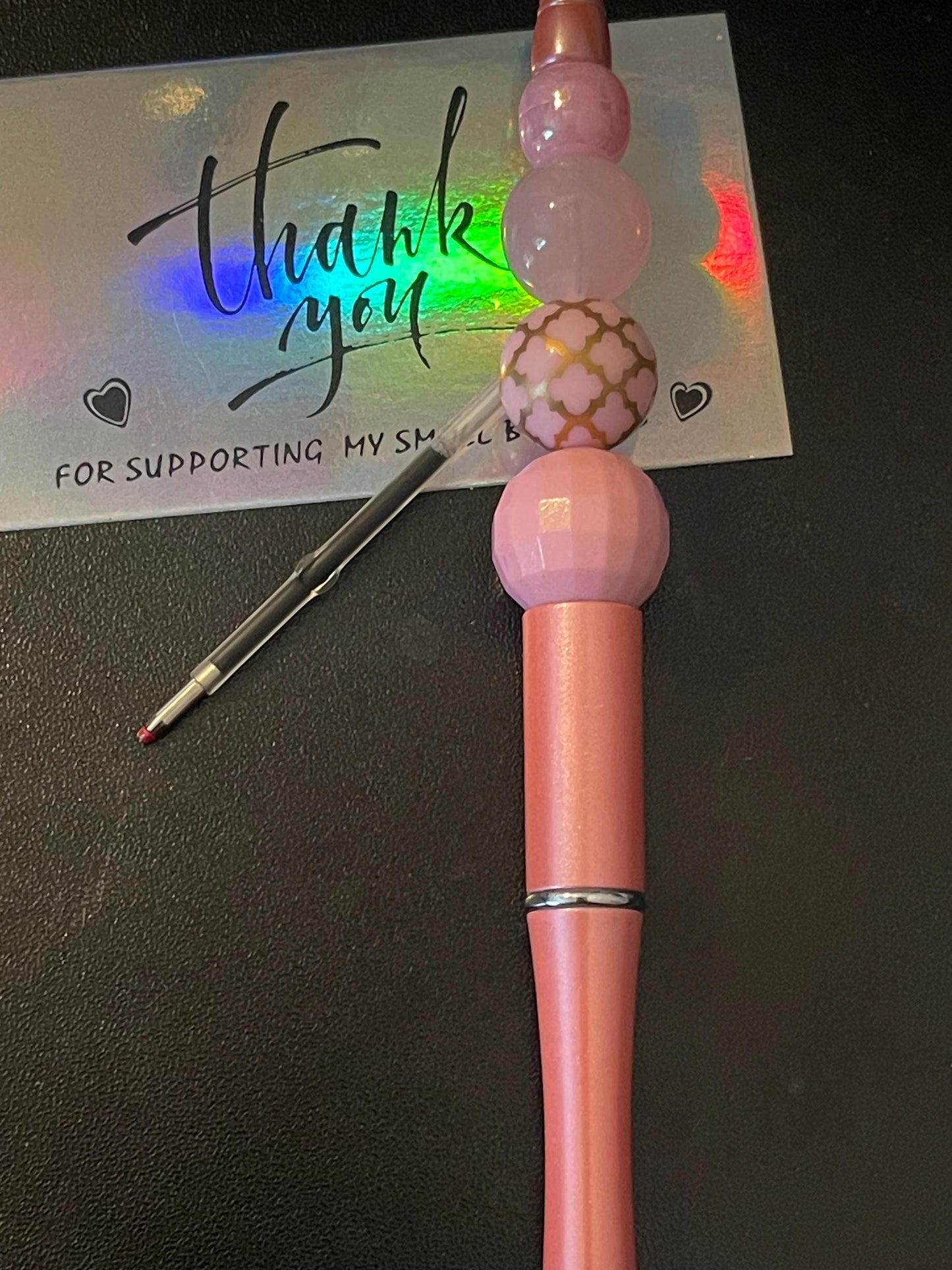 Pink Beaded Pens ext.