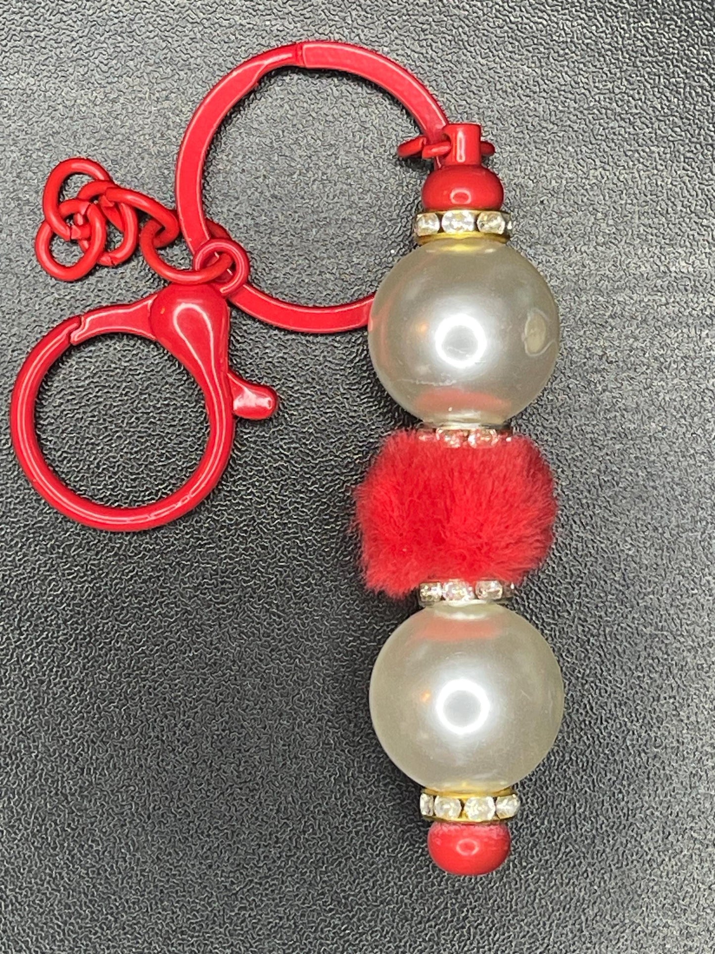 Red Beaded Keychains