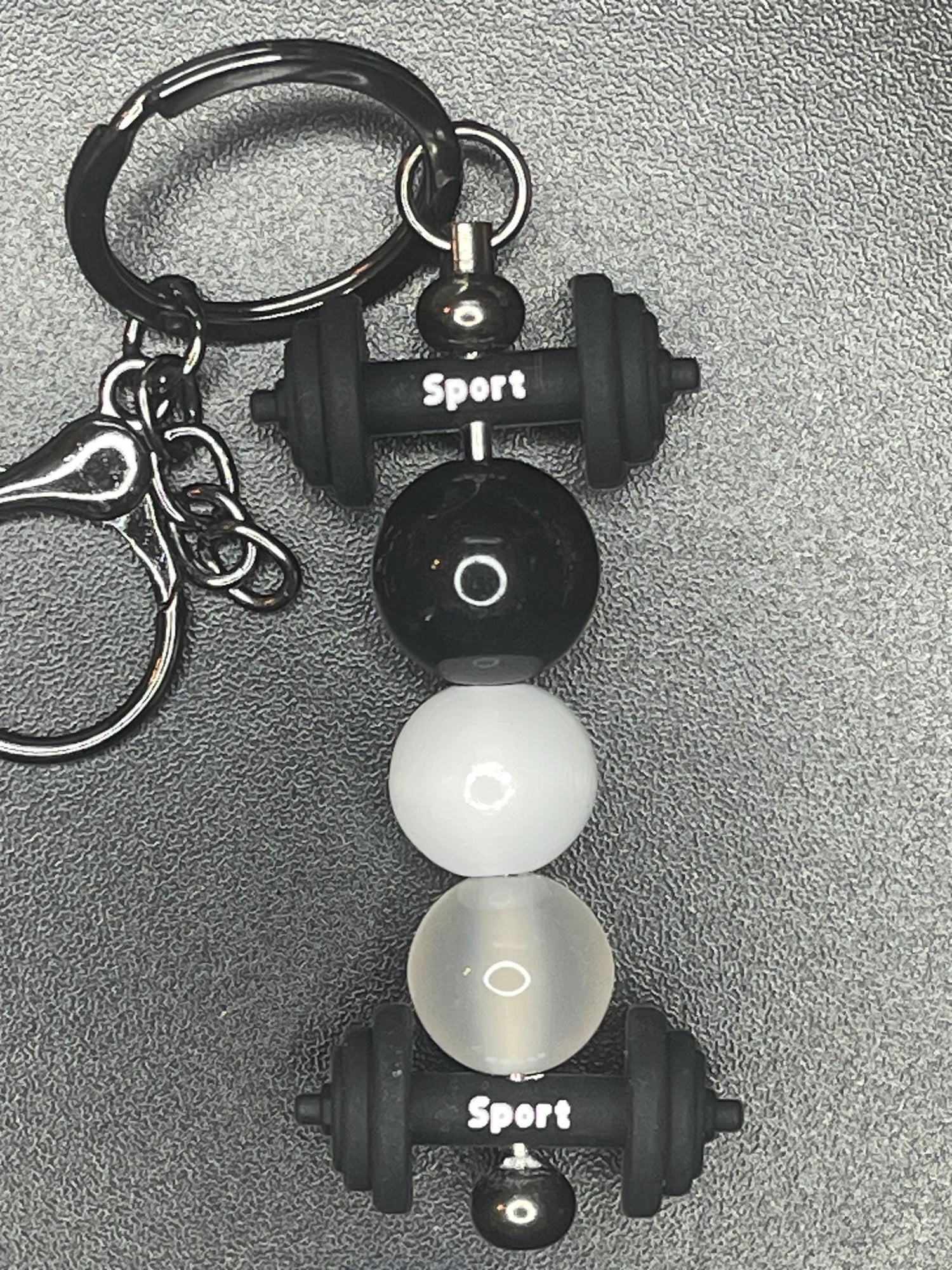 Black Beaded Keychains