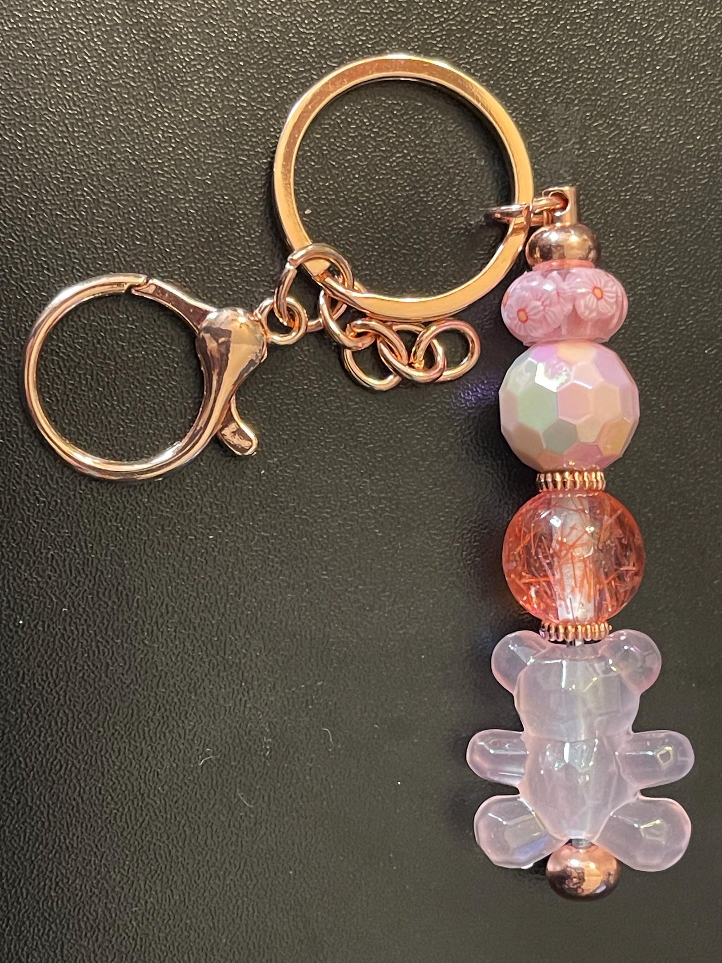 Rose Gold Beaded Keychains