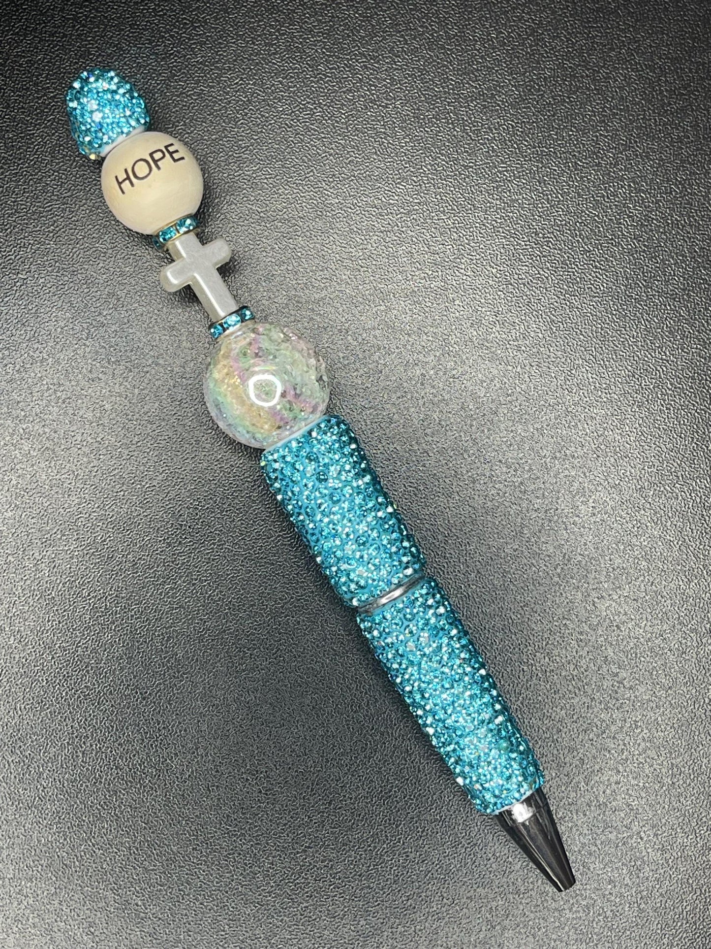 Blue Rhinestone Beaded Pens
