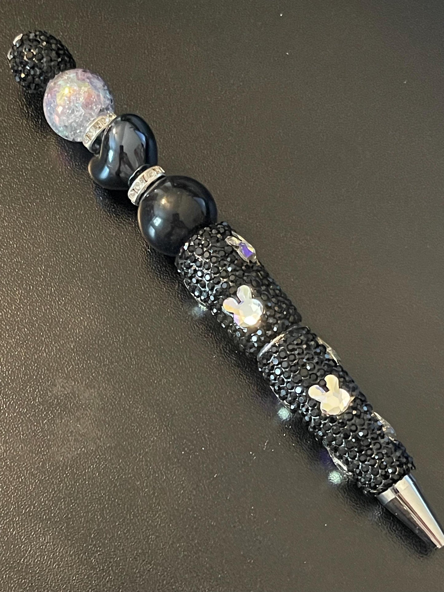 Rhinestone Bunny Beaded Pens