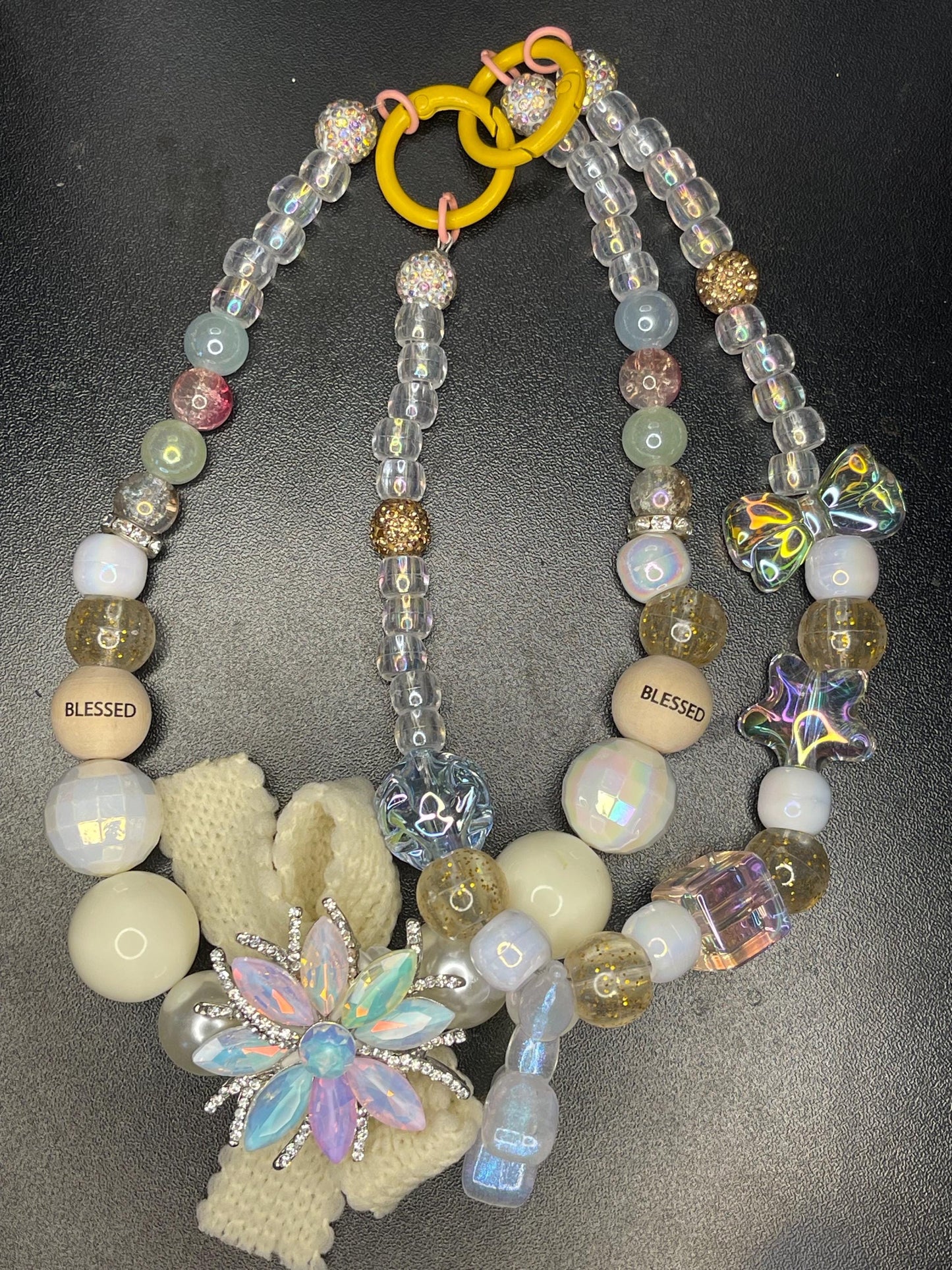 Double layered Beaded Phone Chains/Keychains