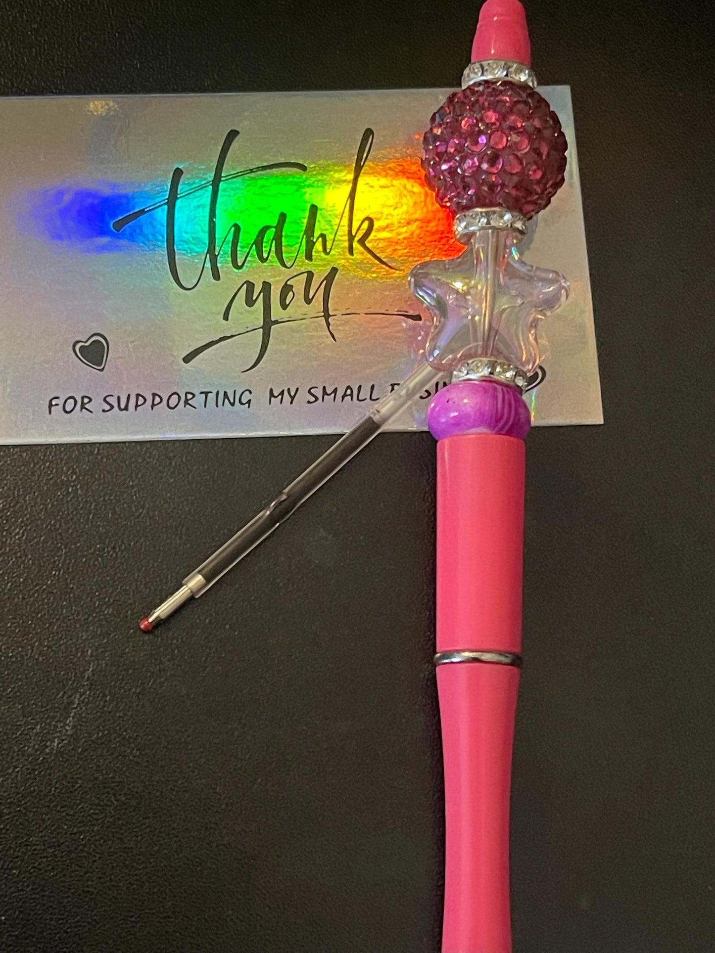Pink Beaded Pens ext2