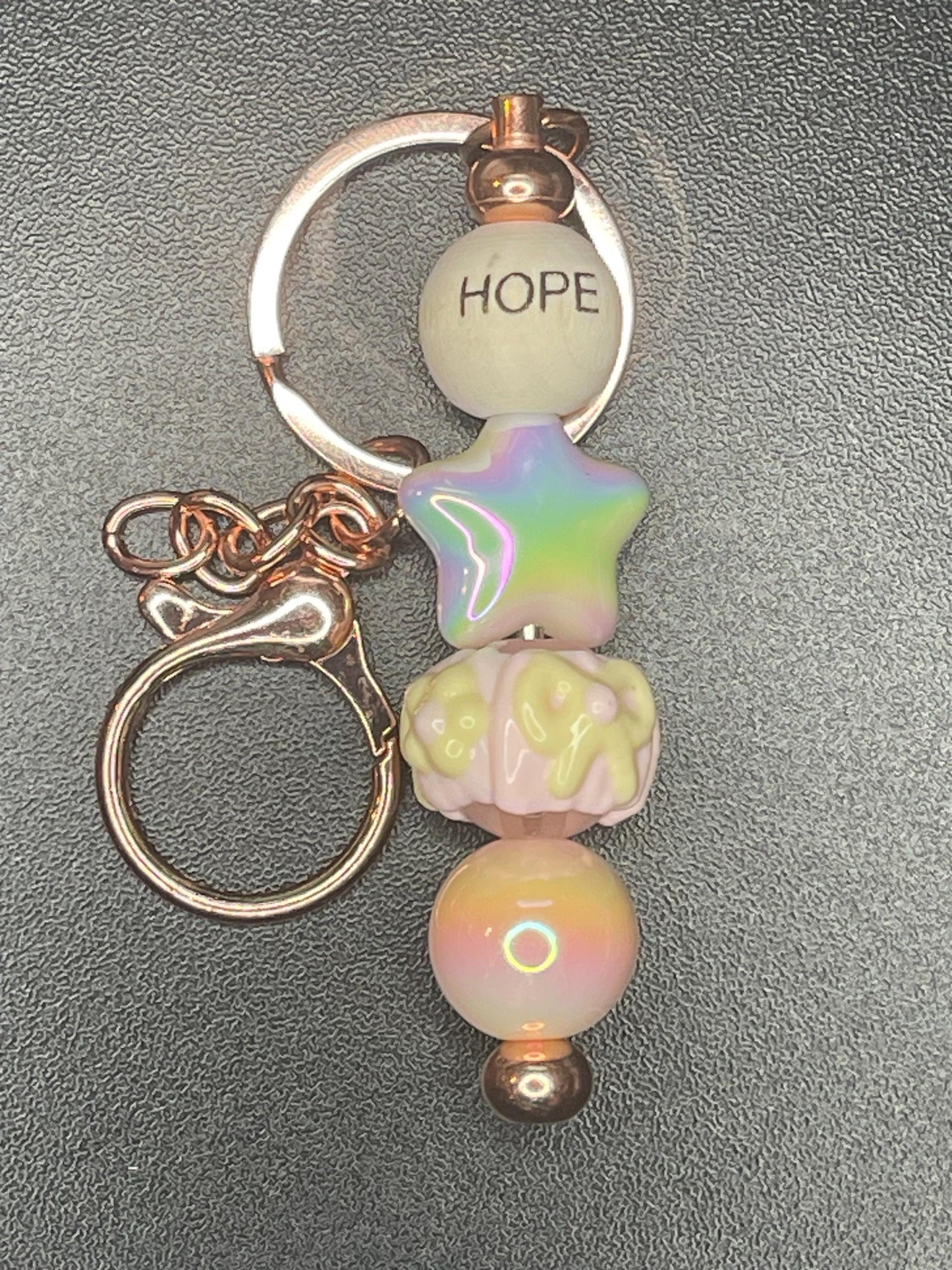 Rose Gold Beaded Keychains