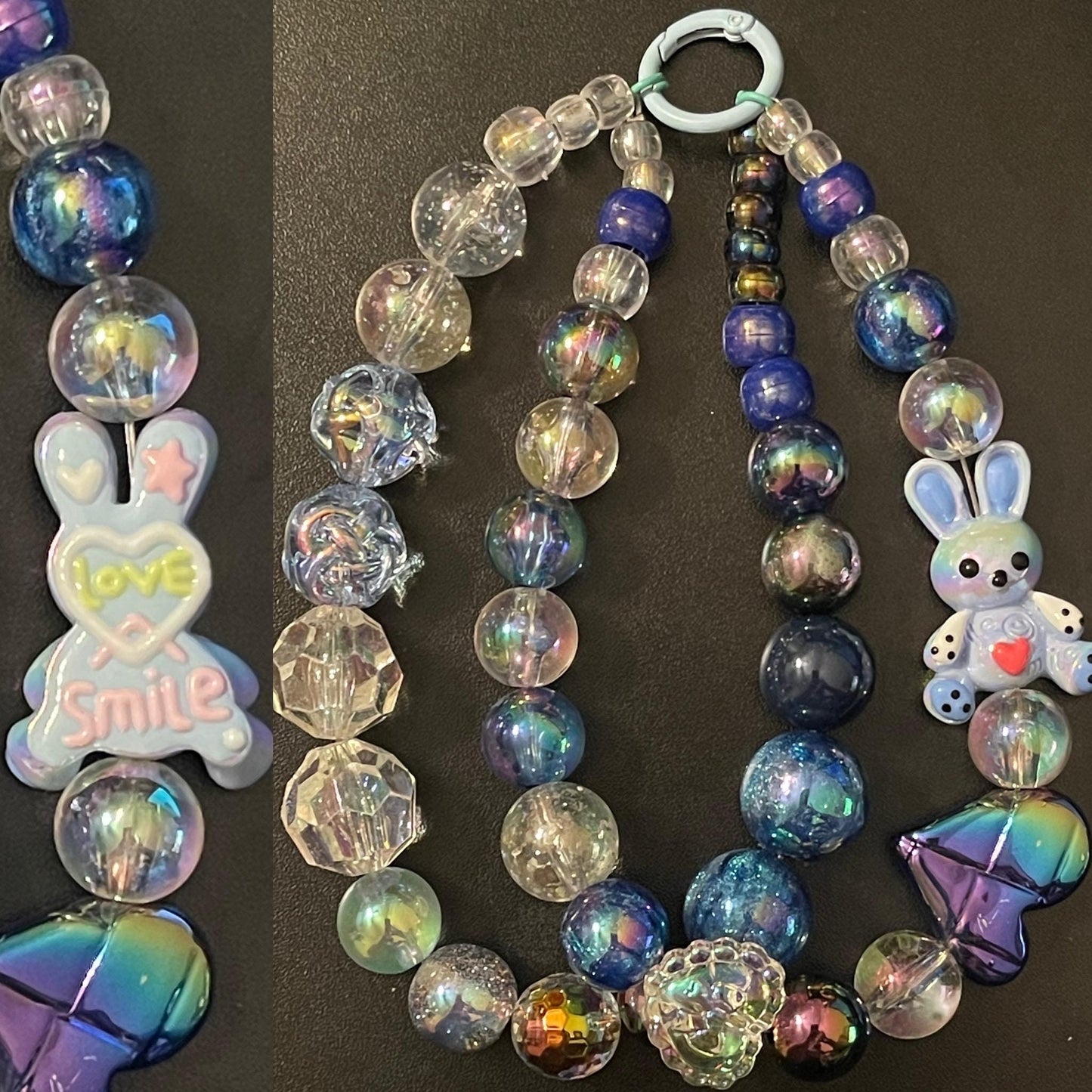Double layered Beaded Phone Chains/Keychains