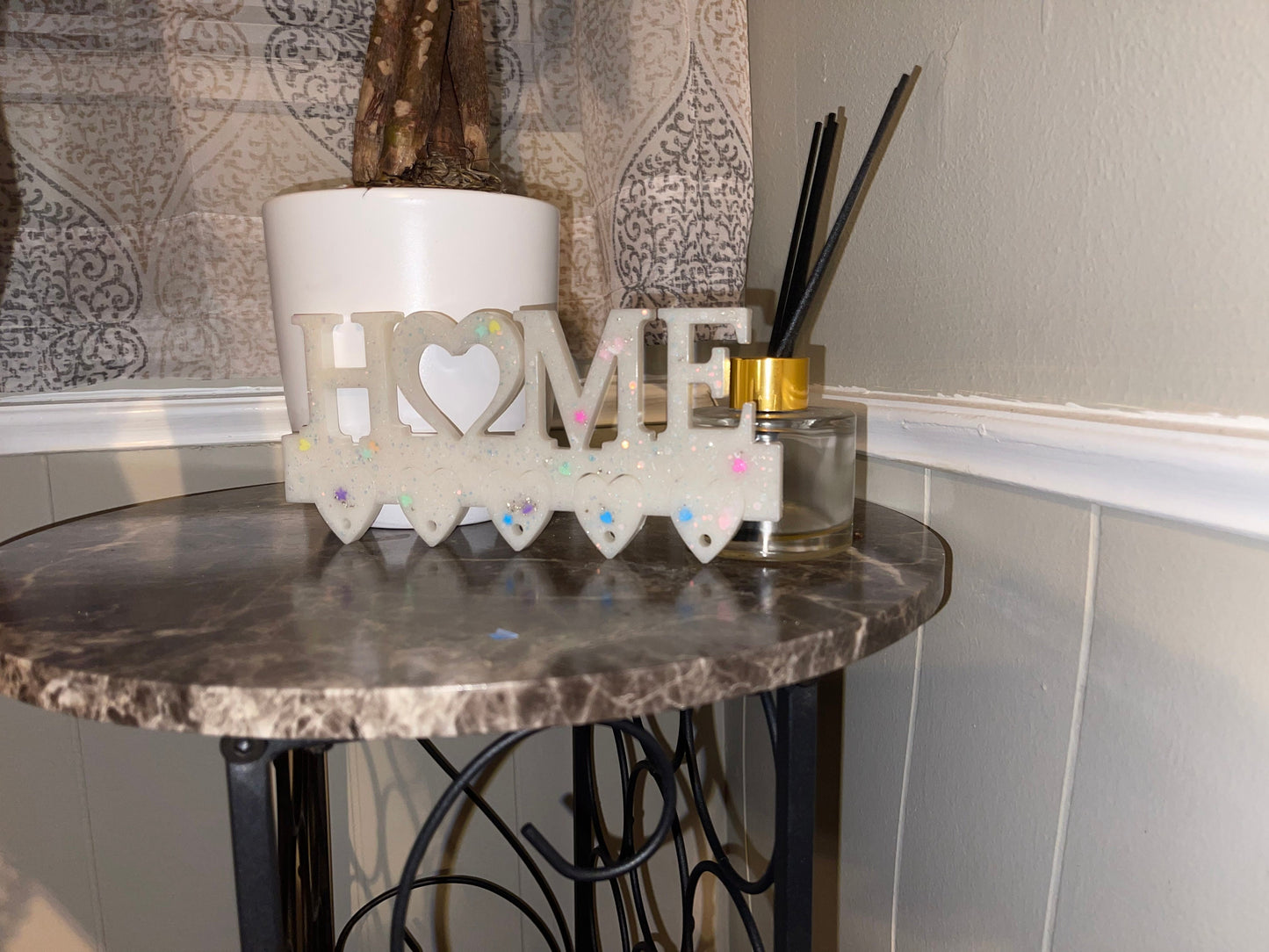 Resin Key Hanger: Glow in the Dark Heart Keychains