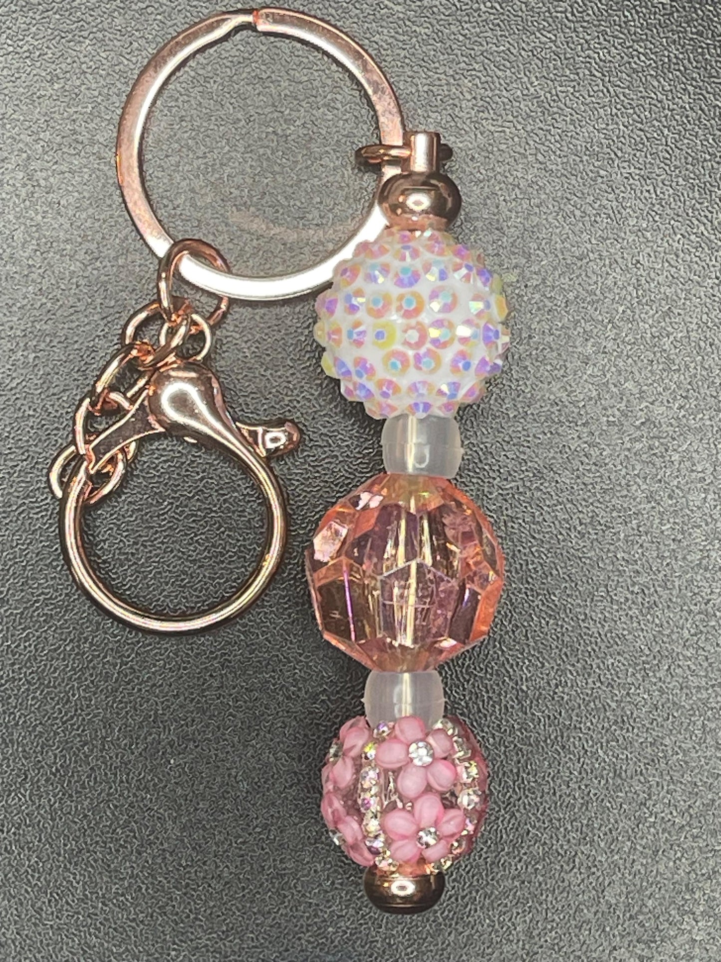 Rose Gold Beaded Keychains