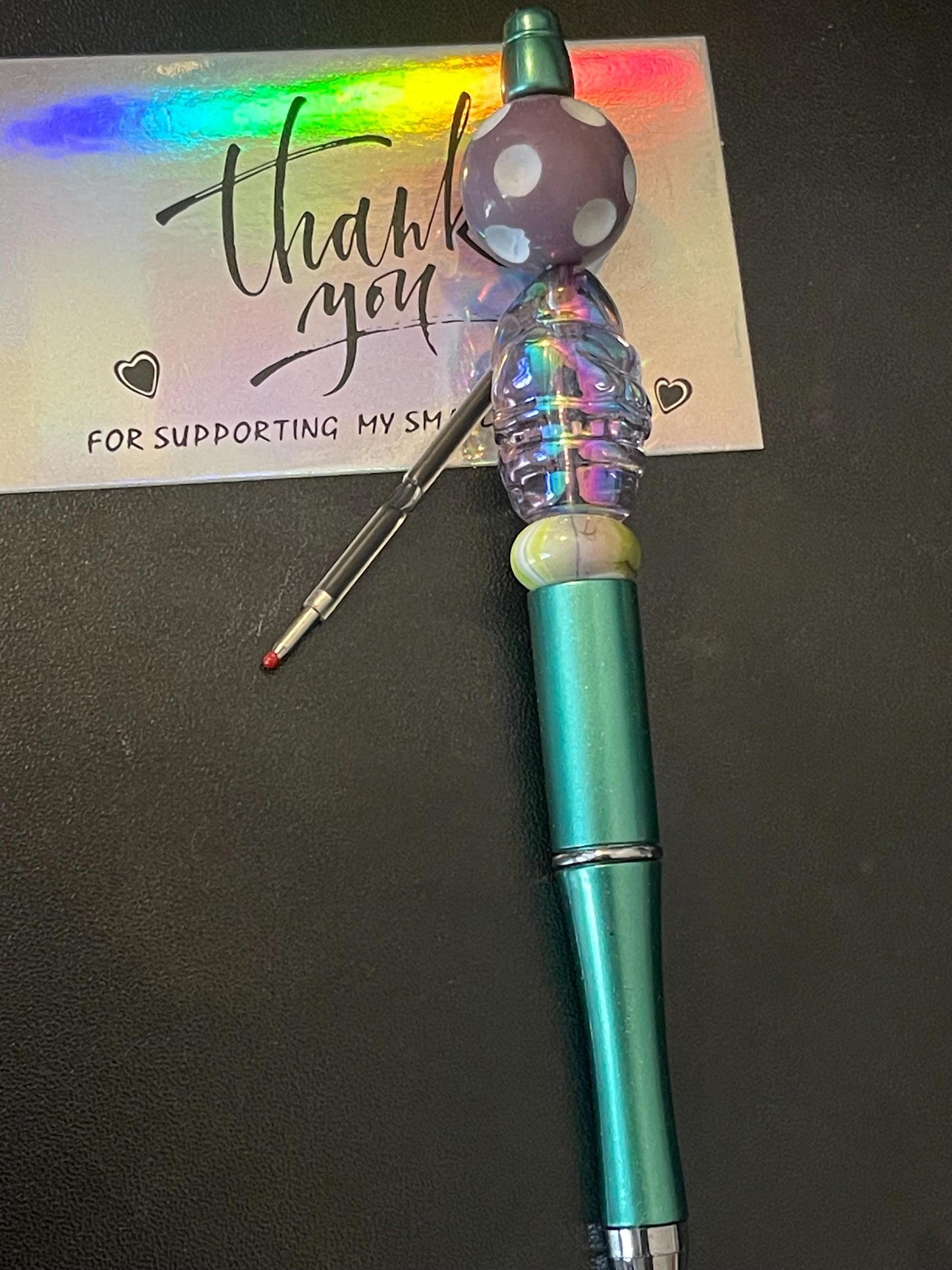 Green Beaded Pens ext.