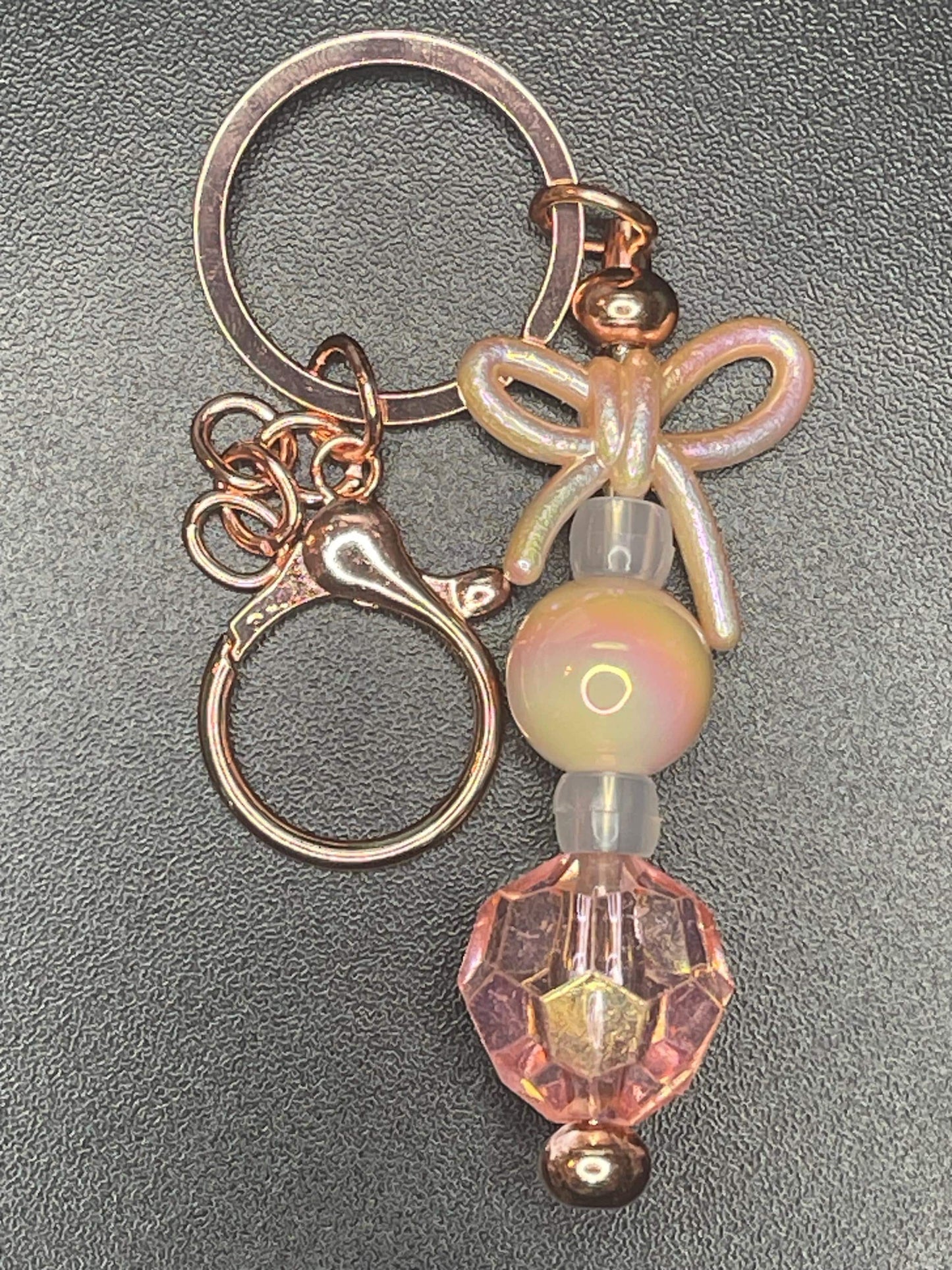 Rose Gold Beaded Keychains