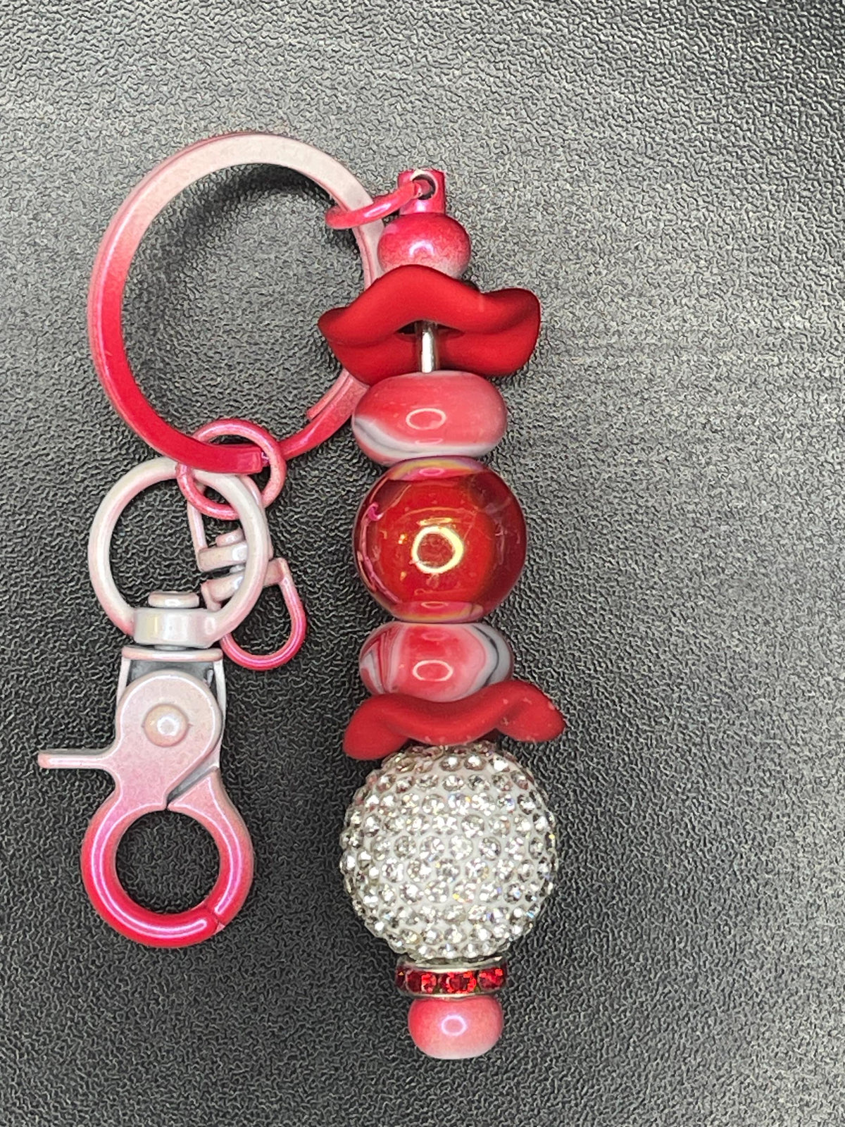 Red Beaded Keychains