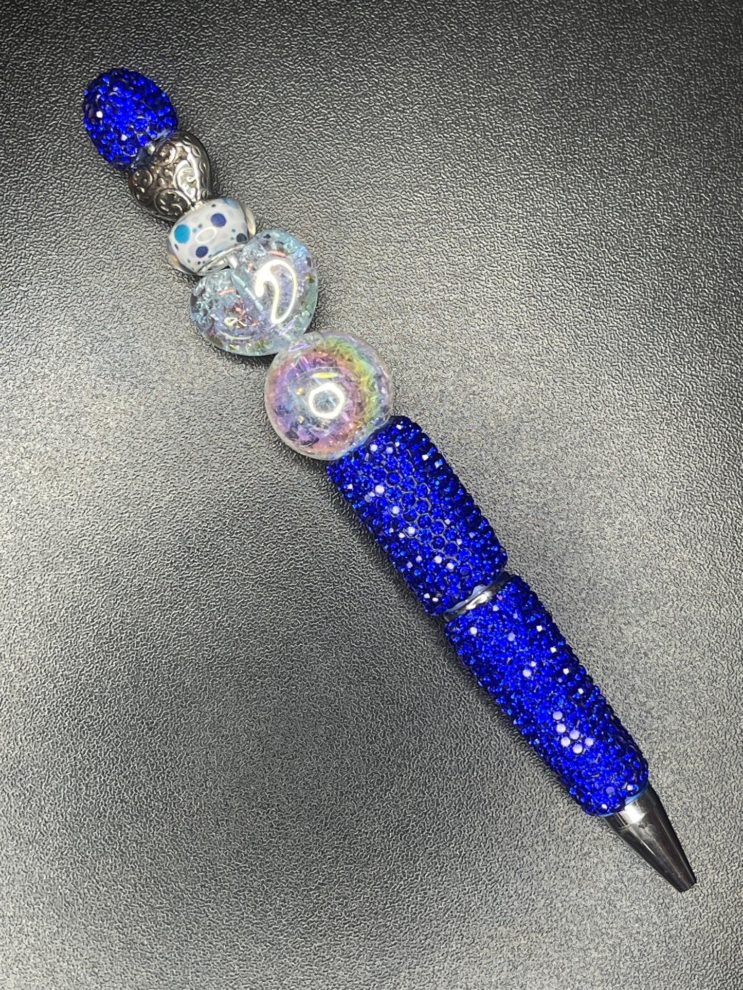 Blue Rhinestone Beaded Pens