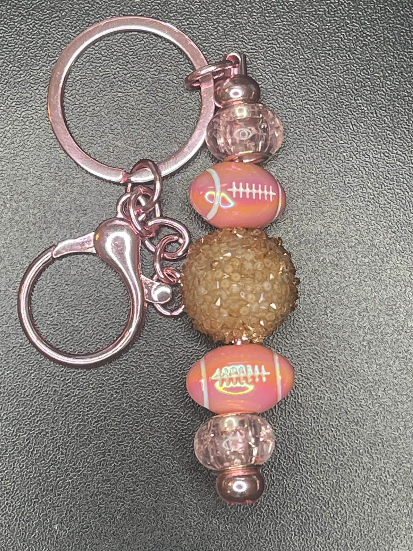 Rose Gold Beaded Keychains