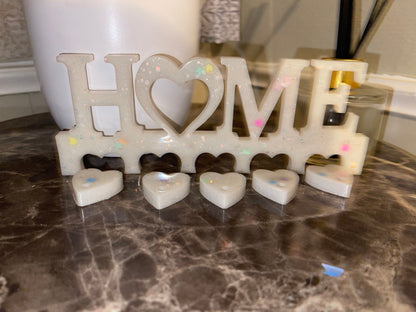 Resin Key Hanger: Glow in the Dark Heart Keychains