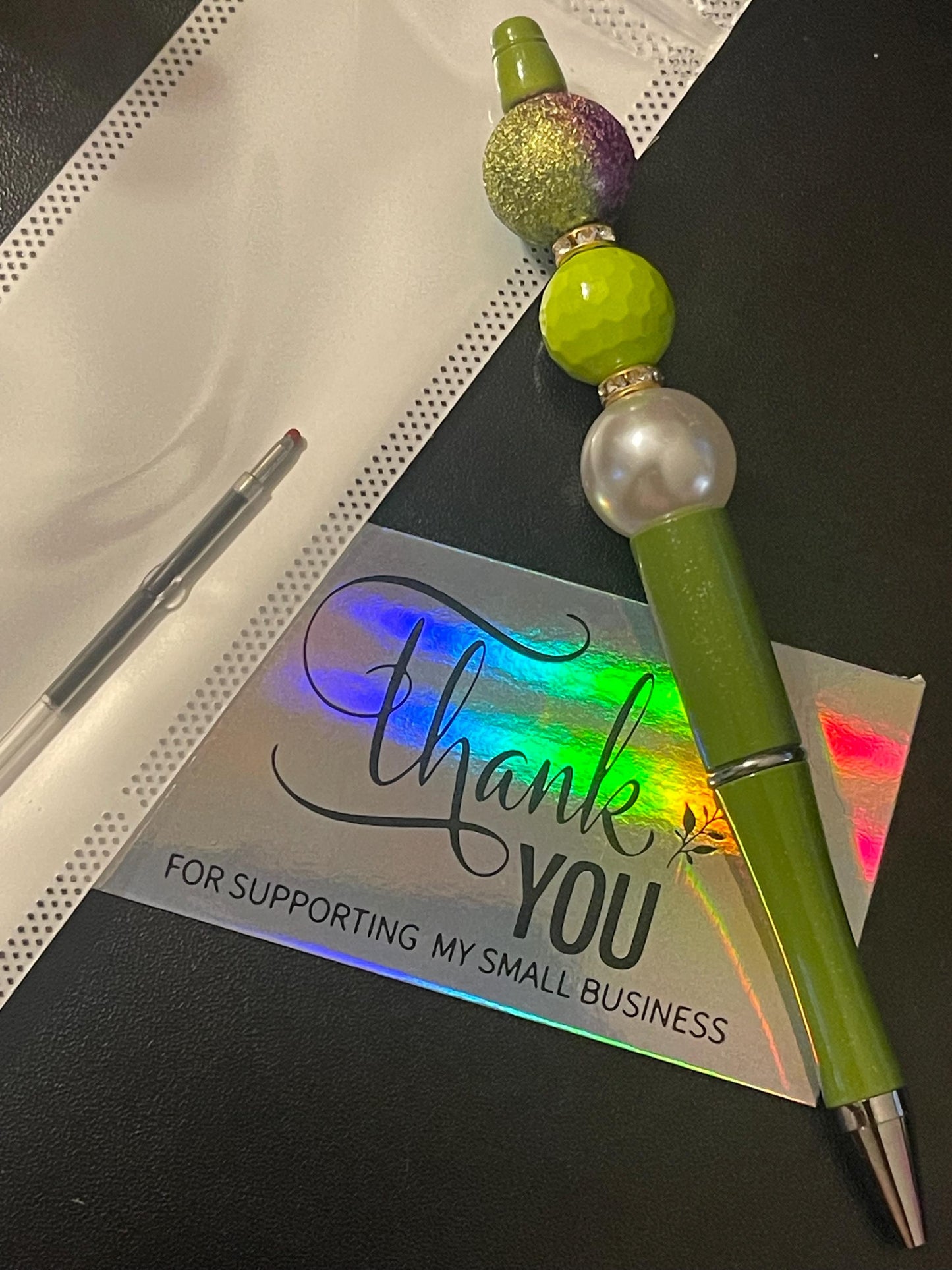 Green Beaded Pens ext.