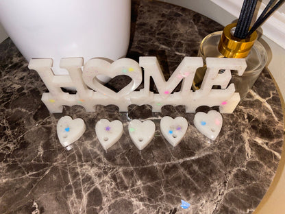 Resin Key Hanger: Glow in the Dark Heart Keychains
