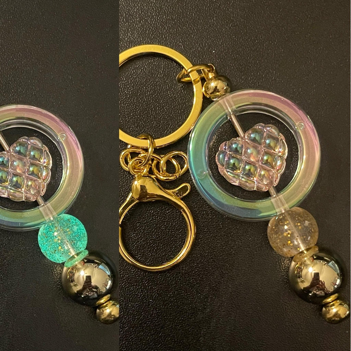 Gold Beaded Keychains