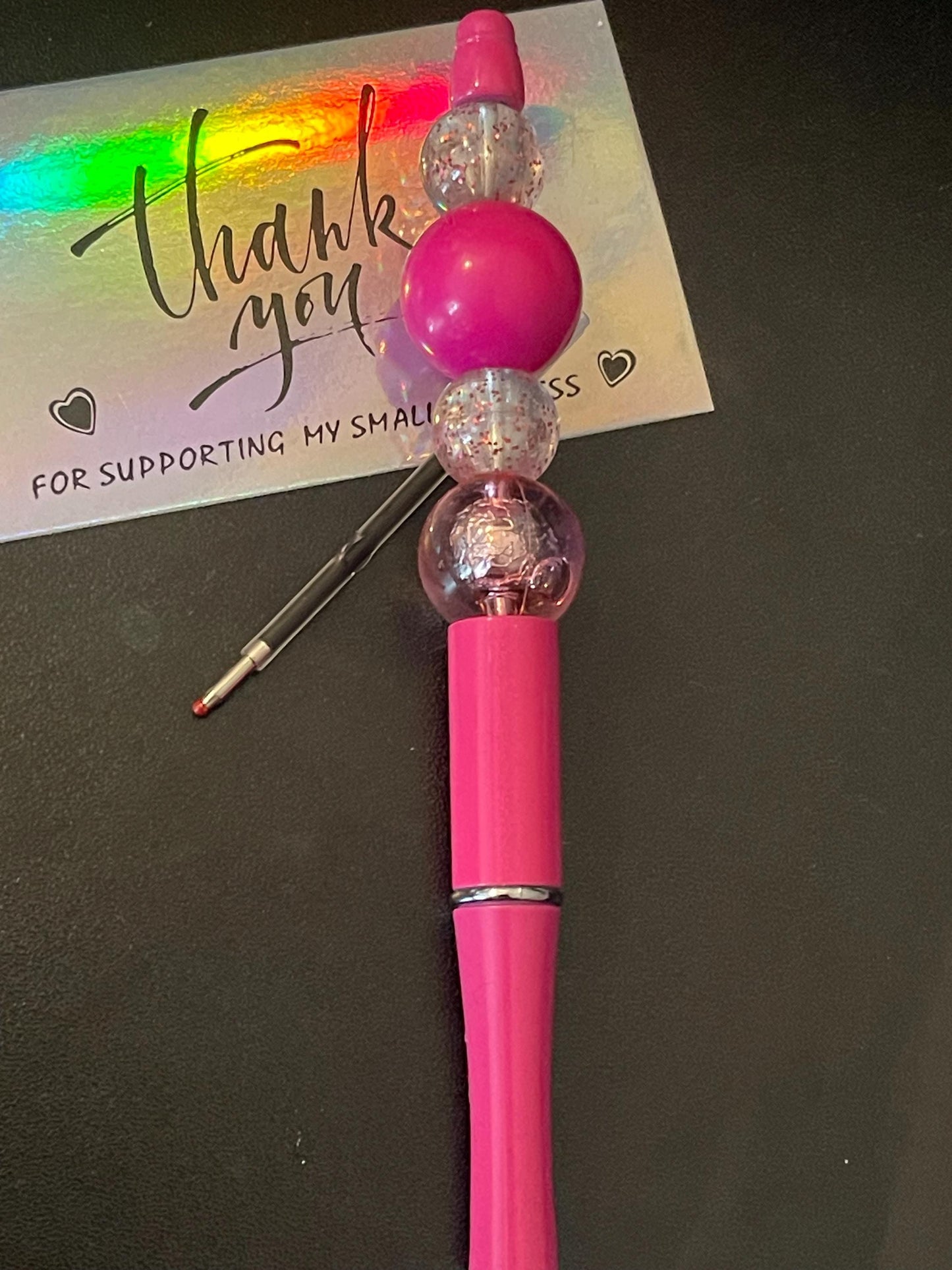 Pink Beaded Pens ext.