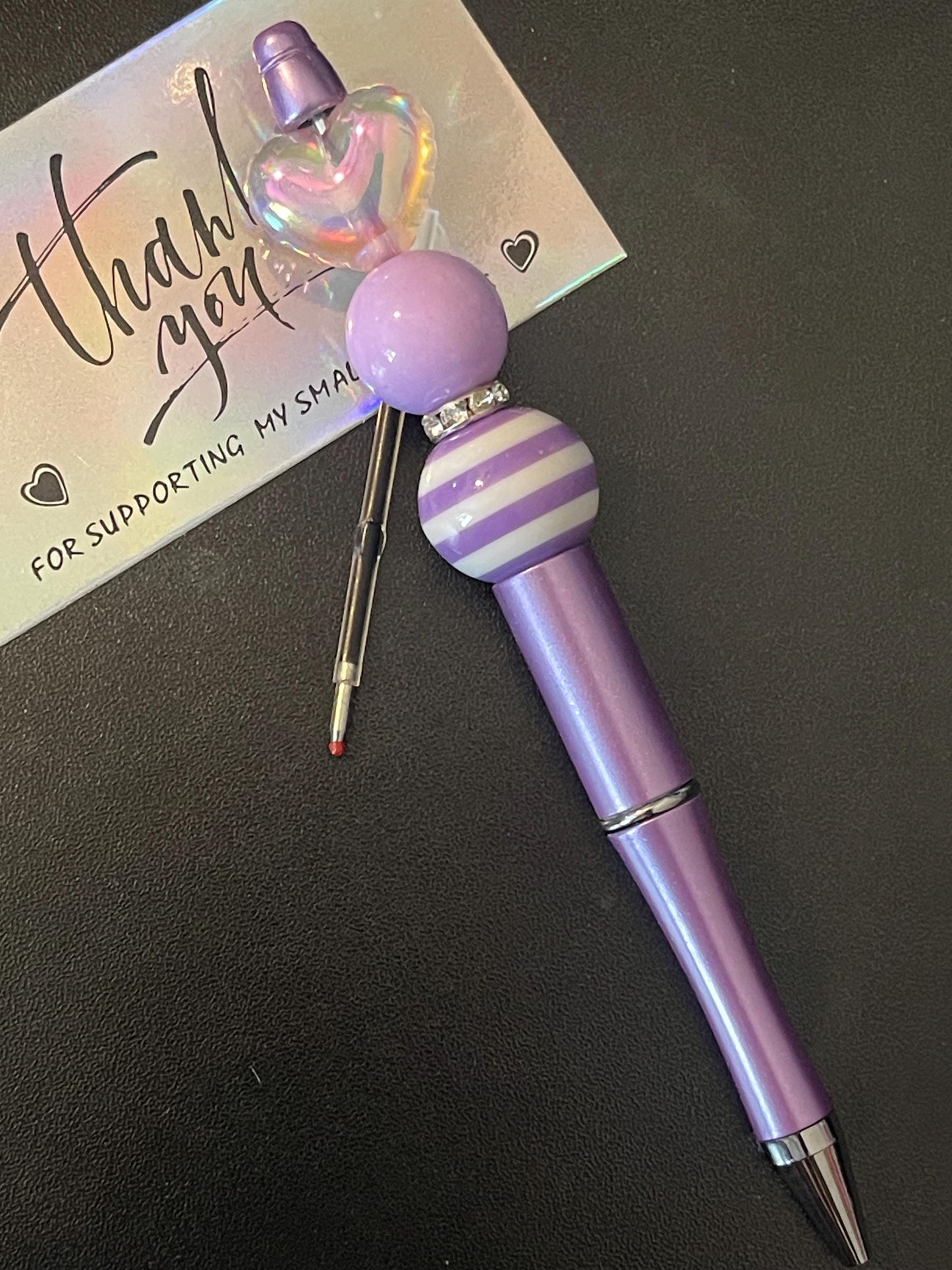 Purple Beaded Pens ext