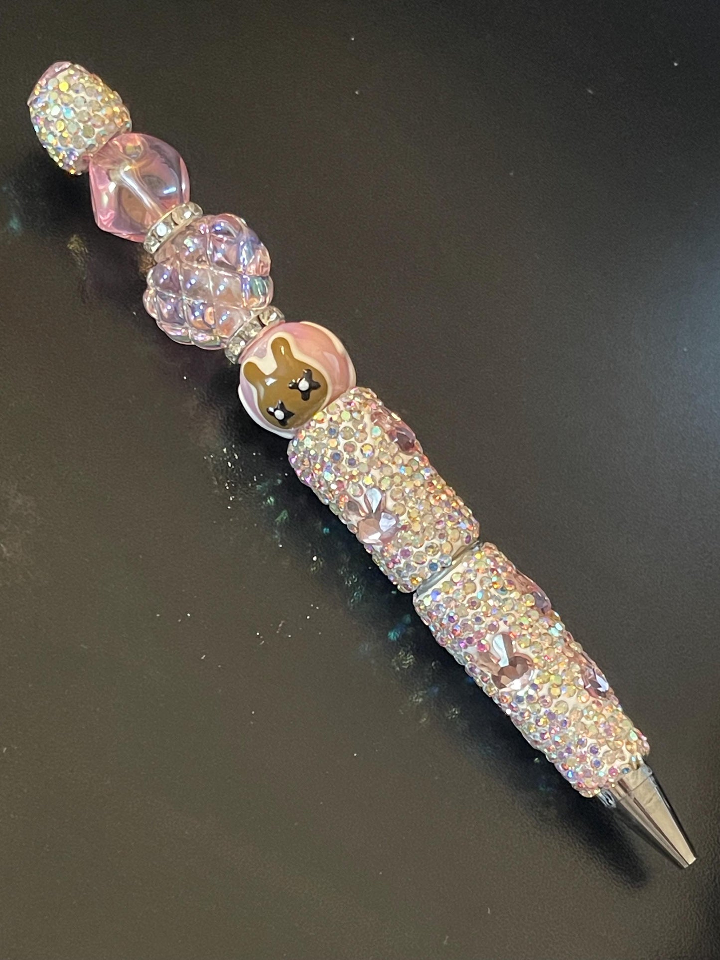 Rhinestone Bunny Beaded Pens