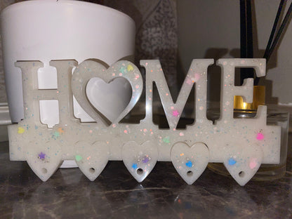 Resin Key Hanger: Glow in the Dark Heart Keychains