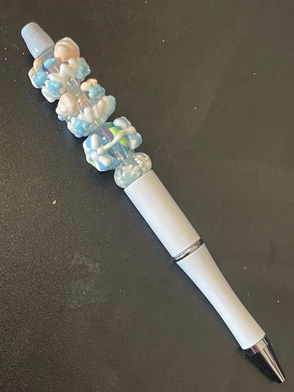 White Beaded Pens
