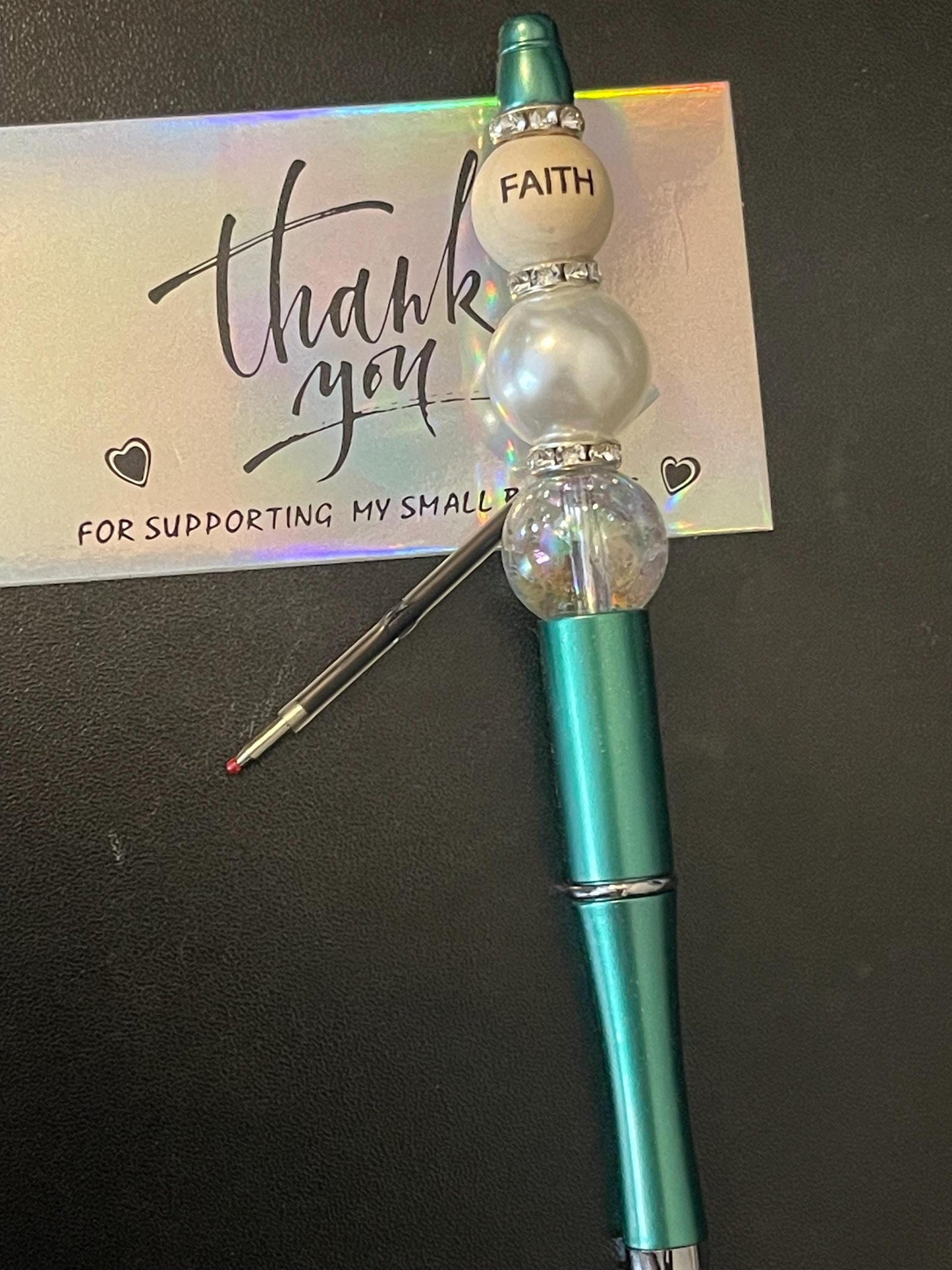 Green Beaded Pens ext.