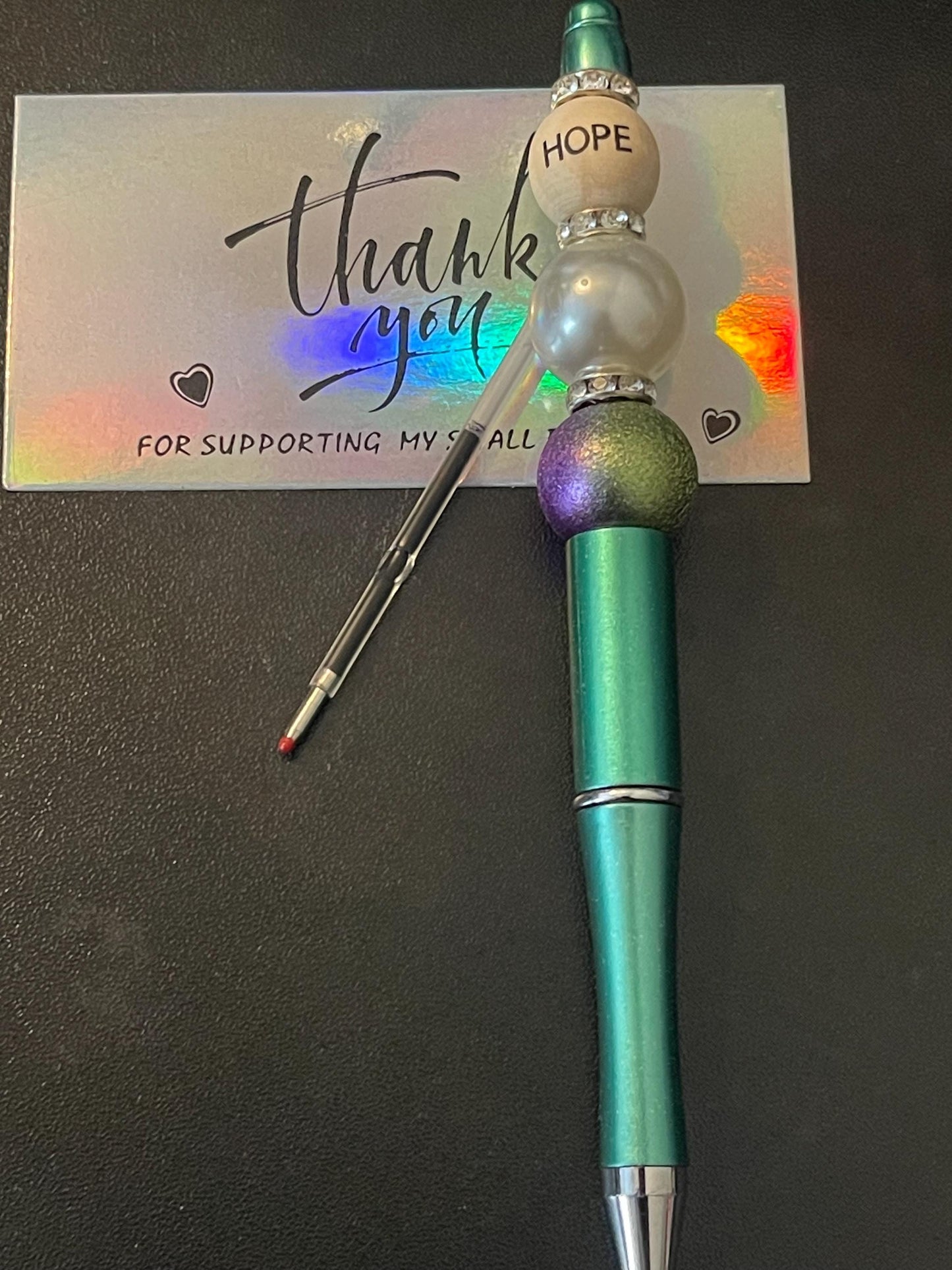Green Beaded Pens ext.