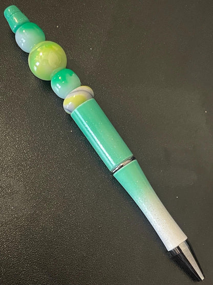 Green Beaded Pens