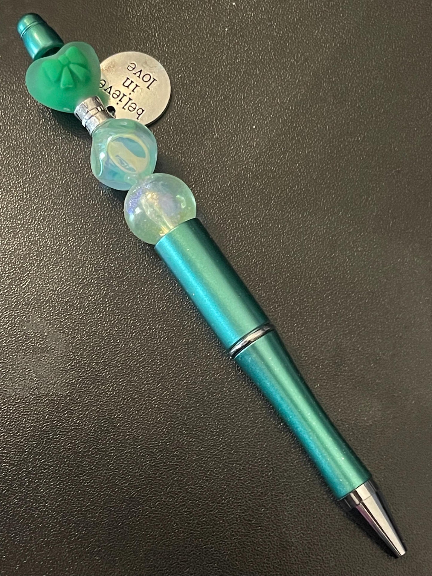 Green Beaded Pens
