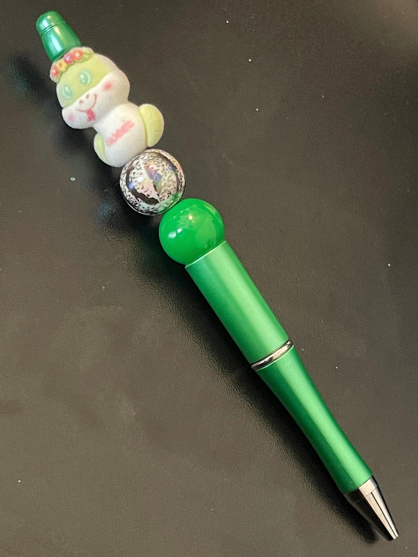 Green Beaded Pens