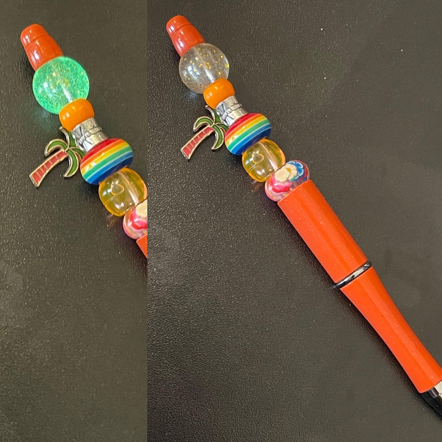 Orange Beaded Pens