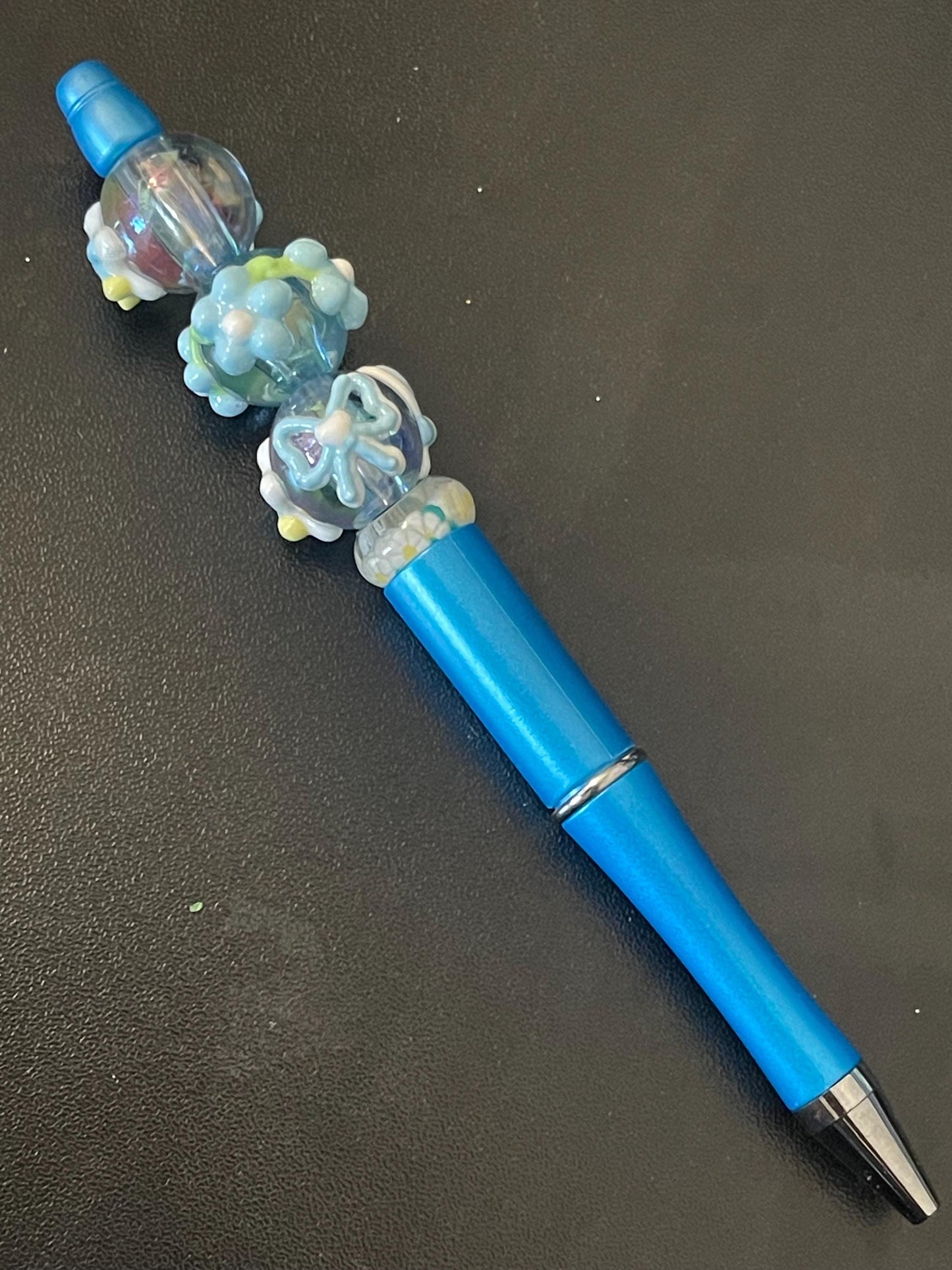 Blue Beaded Pens