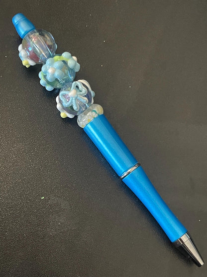 Blue Beaded Pens