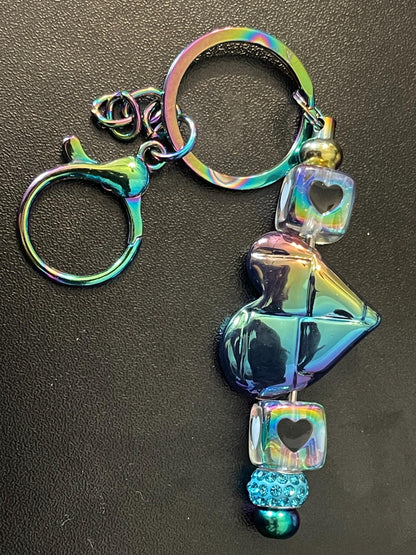 Rainbow Beaded Keychains