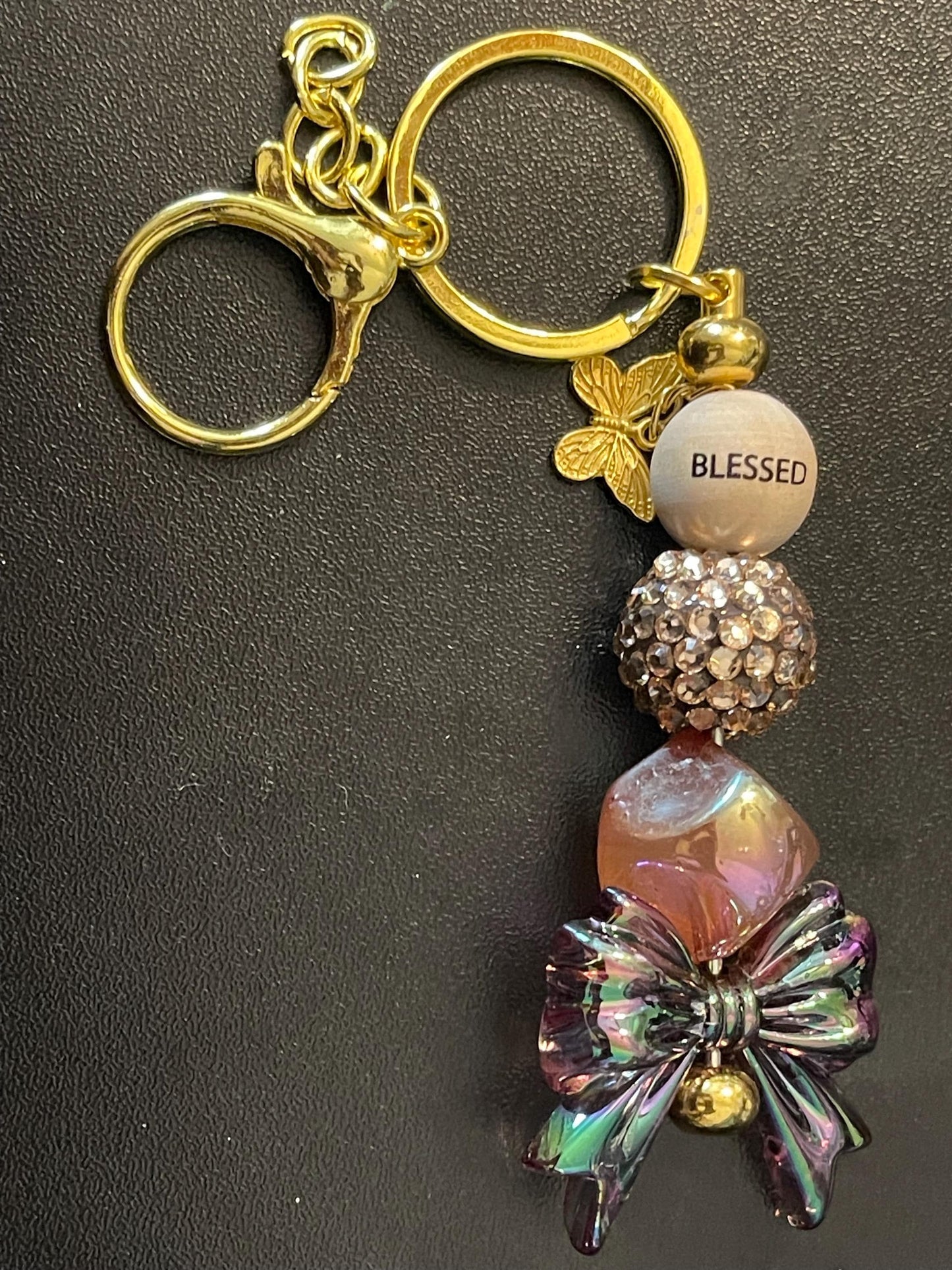 Gold Beaded Keychains