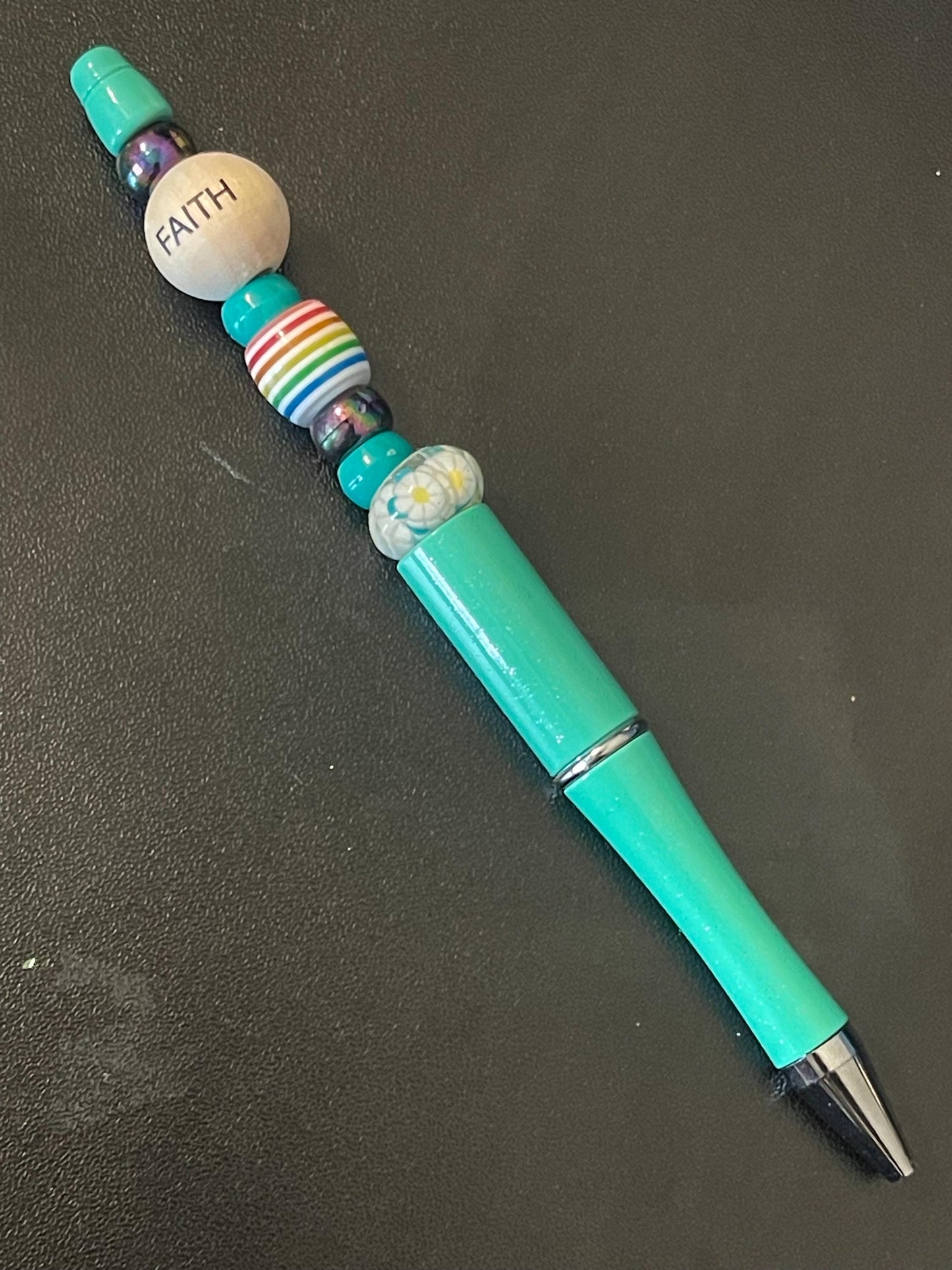 Green Beaded Pens