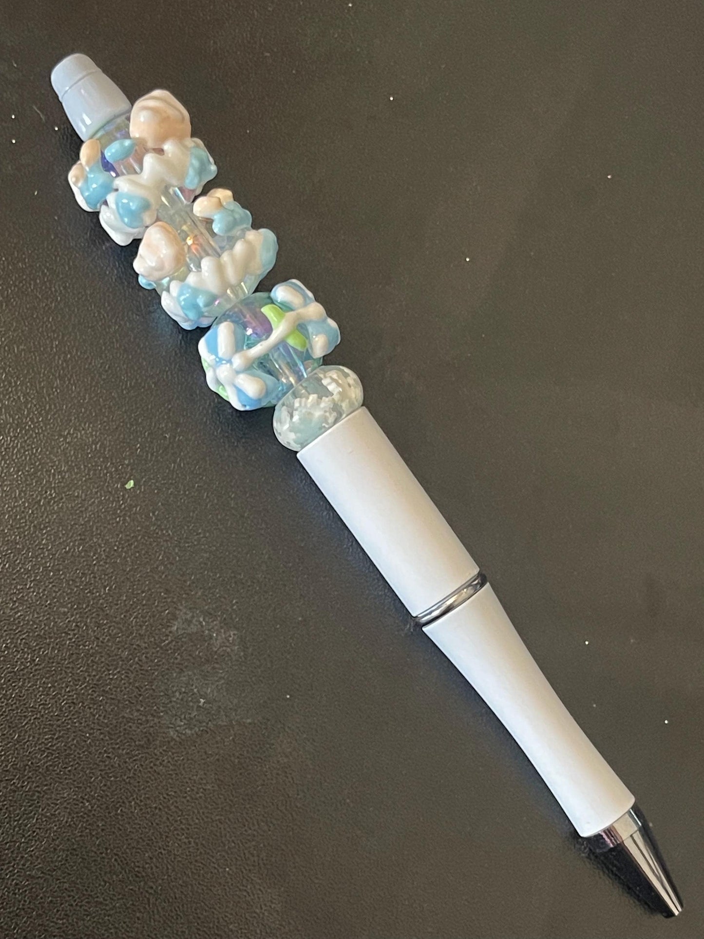 White Beaded Pens