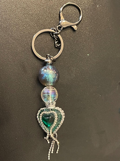 Silver Beaded Keychains
