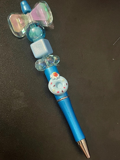 Blue Beaded Pens