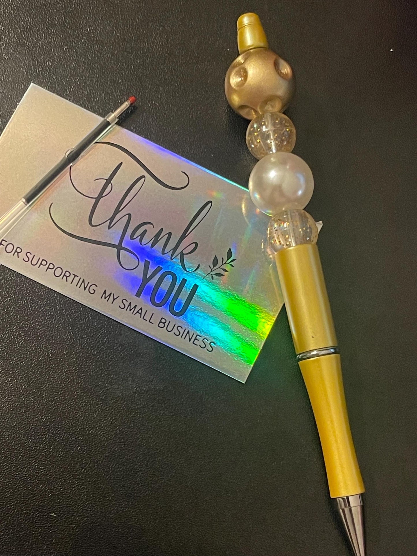Gold Beaded Pens