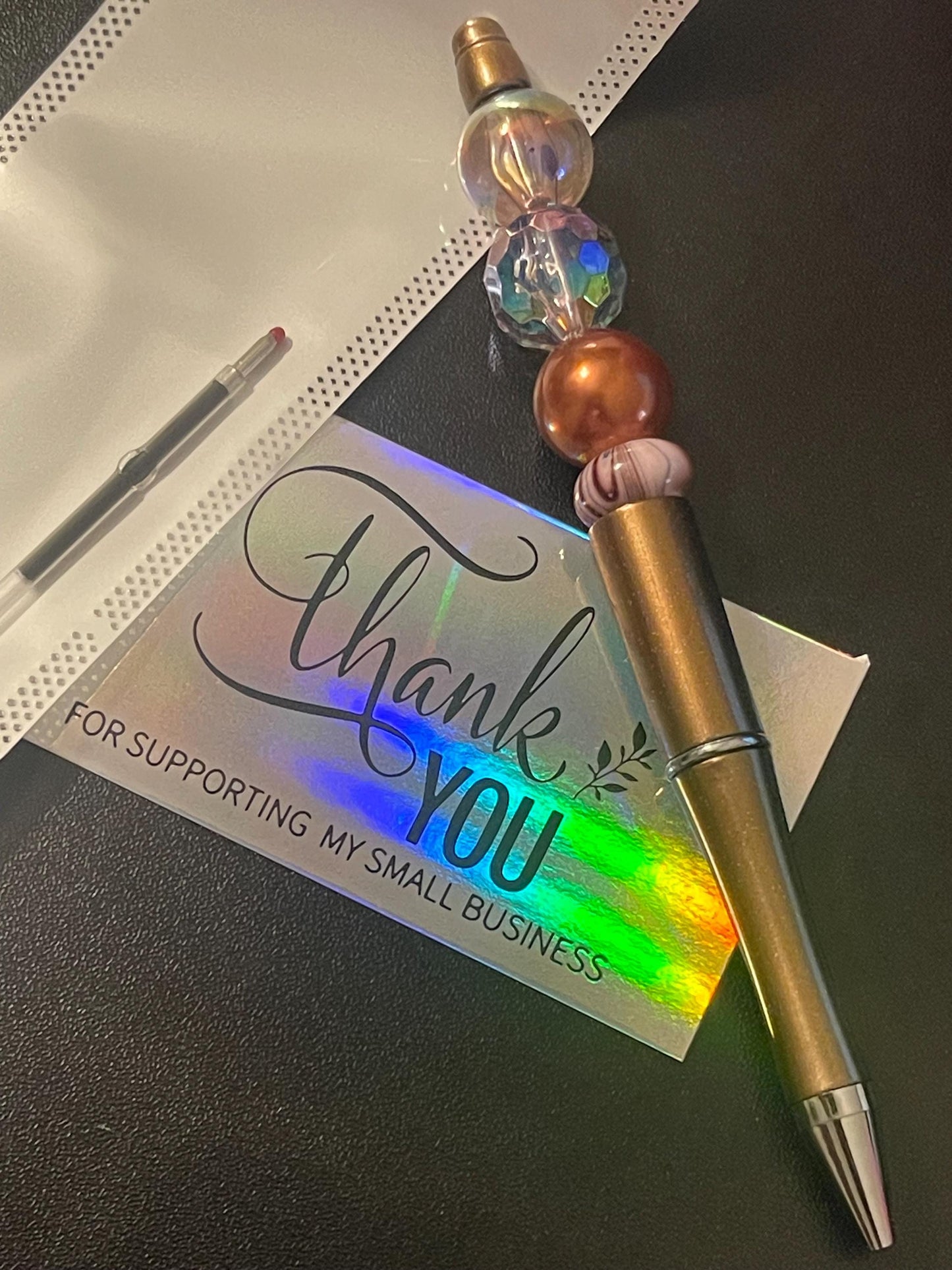 Gold Beaded Pens
