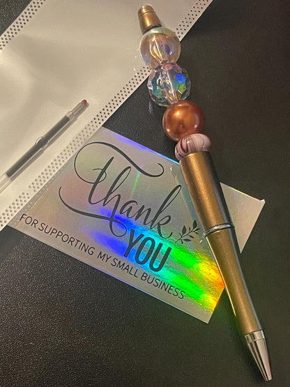 Gold Beaded Pens