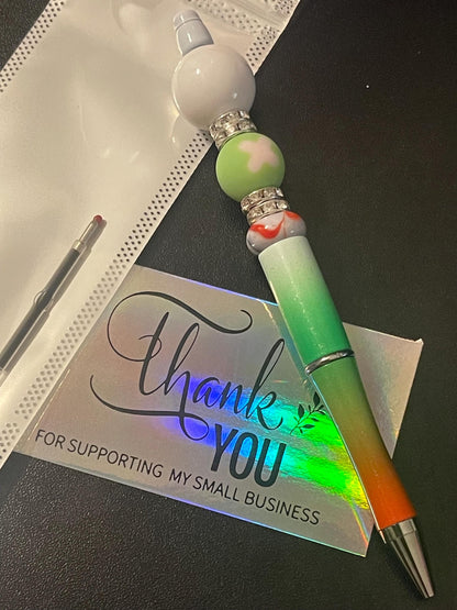 Multicolored Beaded Pens