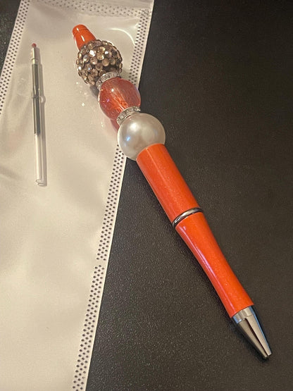 Orange Beaded Pens