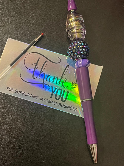 Purple Beaded Pens