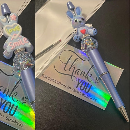 Purple Beaded Pens