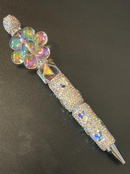 Rhinestoned Bunny Beaded Pens