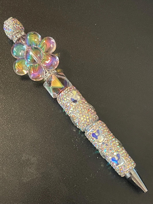 Rhinestoned Bunny Beaded Pens