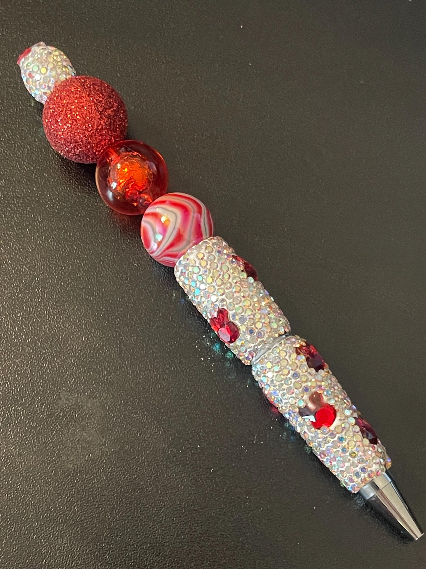 Rhinestoned Bunny Beaded Pens